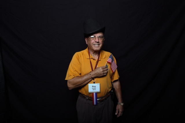 Roy Hunter (West 60) showing his patriotism at our photo booth.
